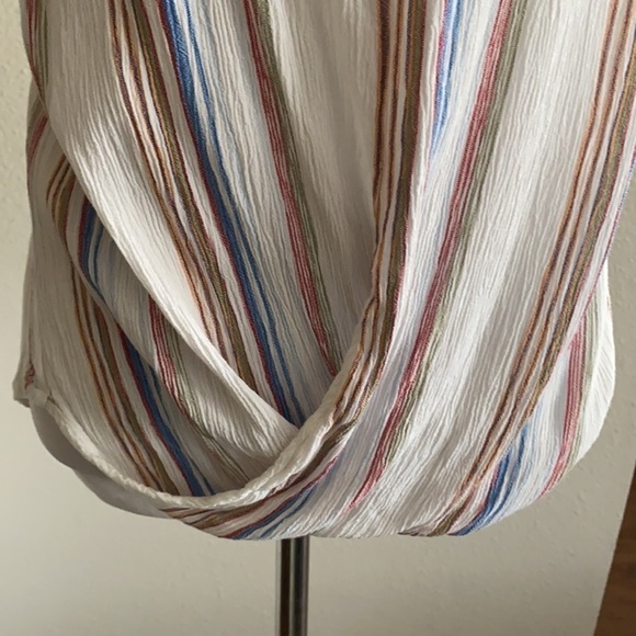 Thread & Supply Multicolor Stripe Twist Front Blouse | Carnival - Picture 2 of 7